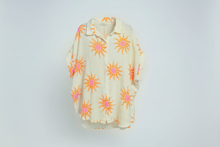 Sunburst Shirt Cream/Orange
