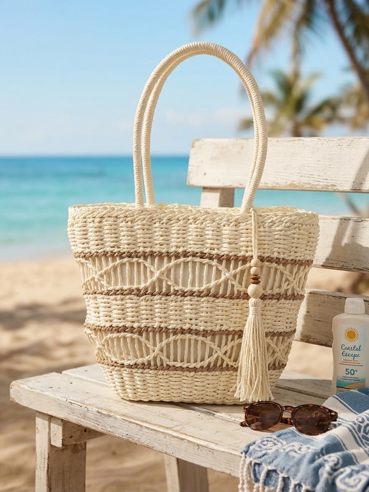 Boardwalk Woven Basket Cream