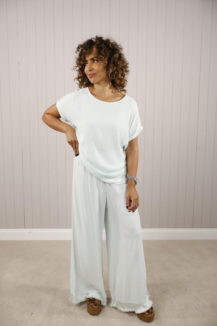 Satin Edged Trousers Mint