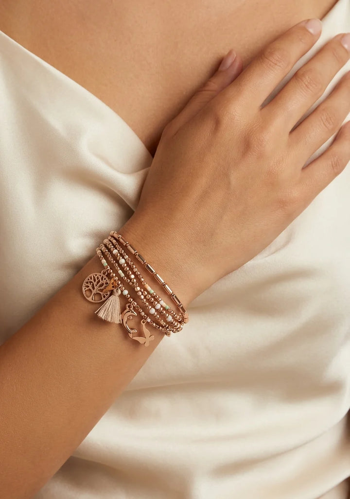 Multi Boho Charm Bracelet Gold