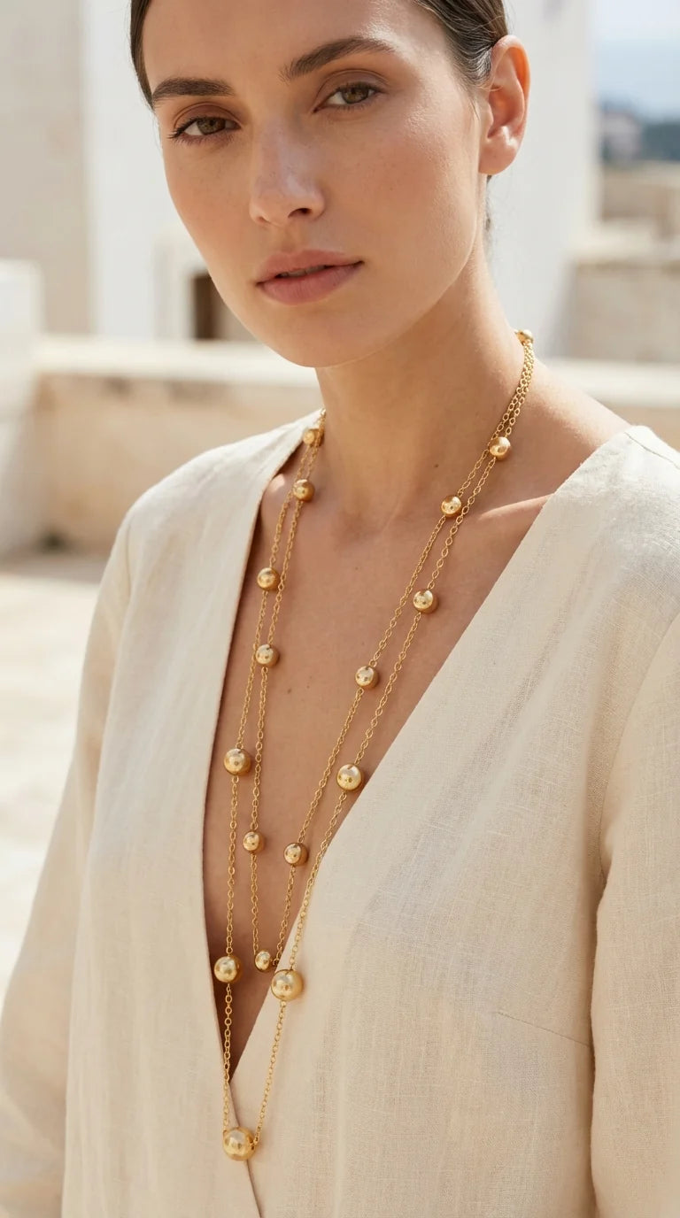 Golden Orb Necklace Gold