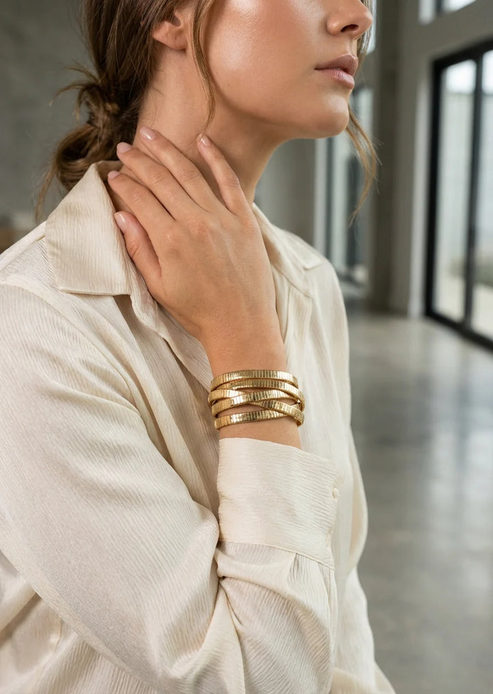 Fiorella Layered Bracelet Gold