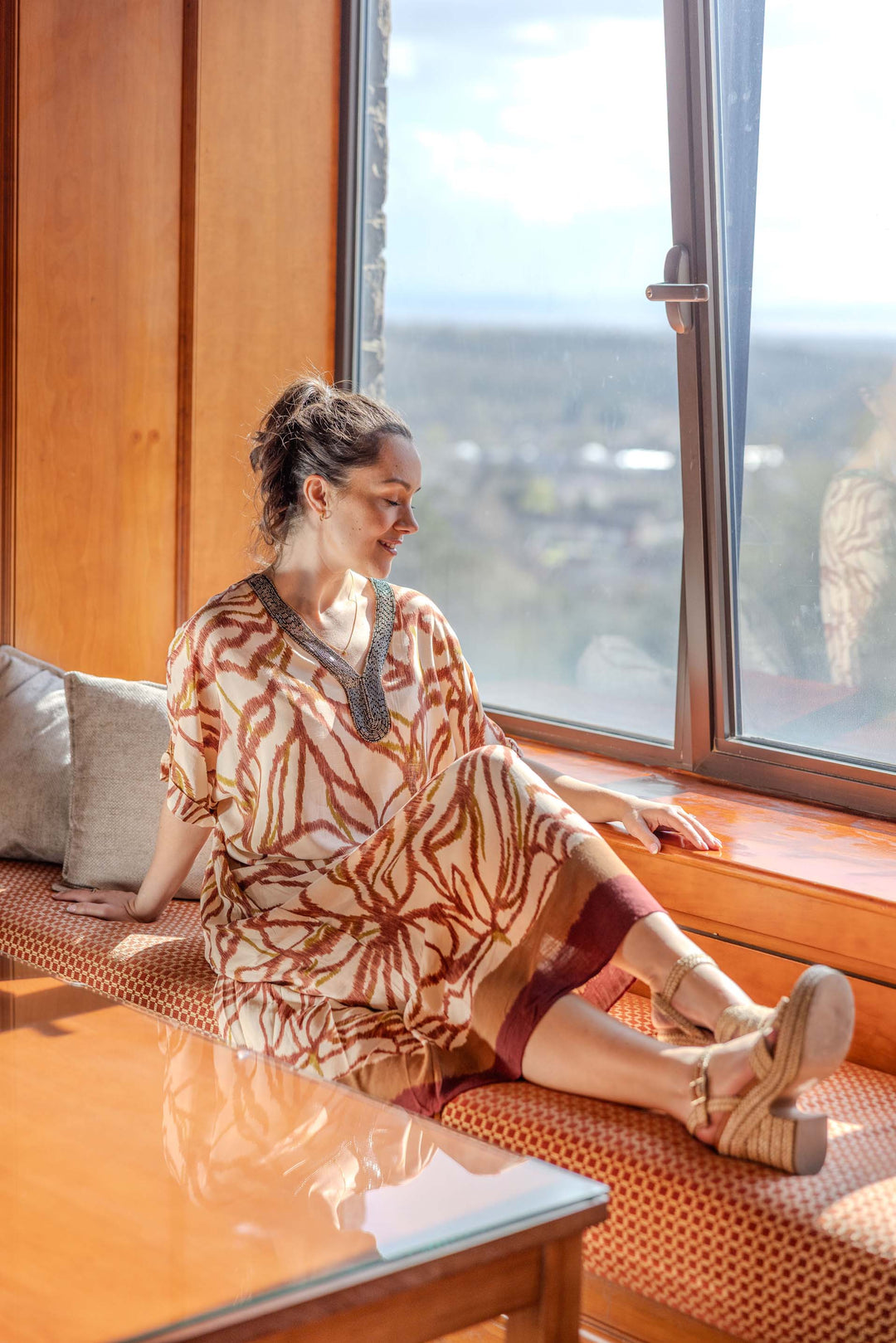 Bina Beaded Dress Wine
