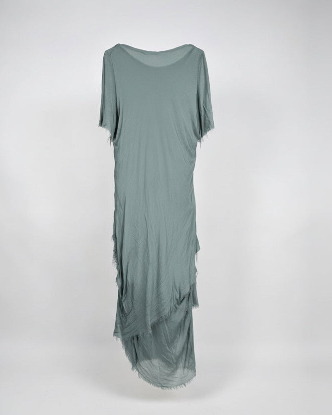 Sorelle Silky Ruffle Dress Khaki