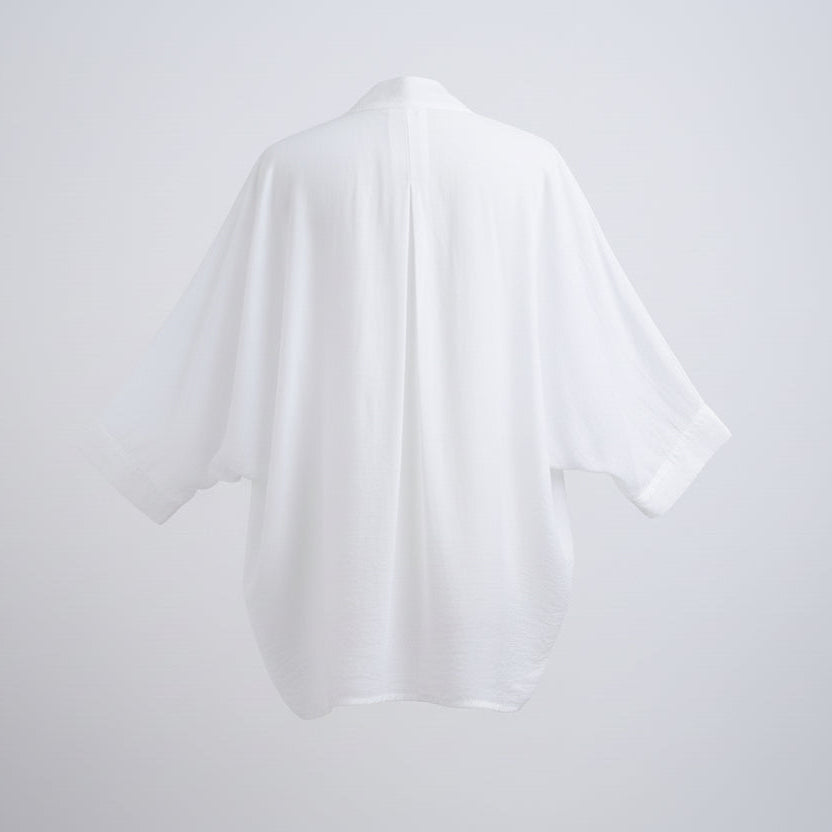 Sadira Silk Batwing Blouse White