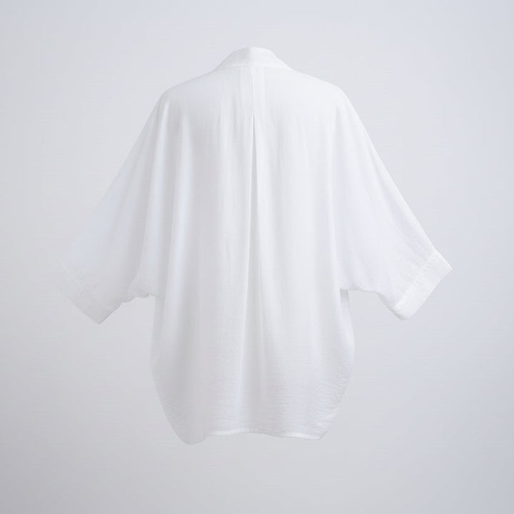 Sadira Silk Batwing Blouse White