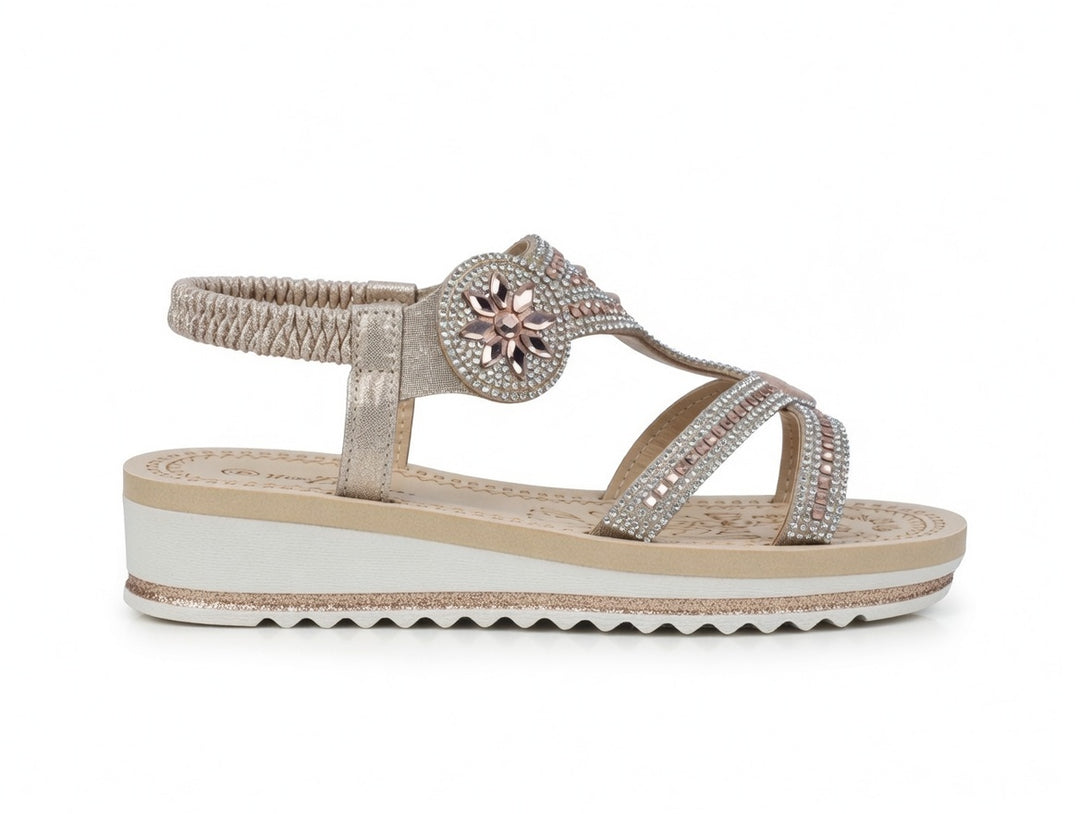 Pietra Diamante Sandals Rose Gold