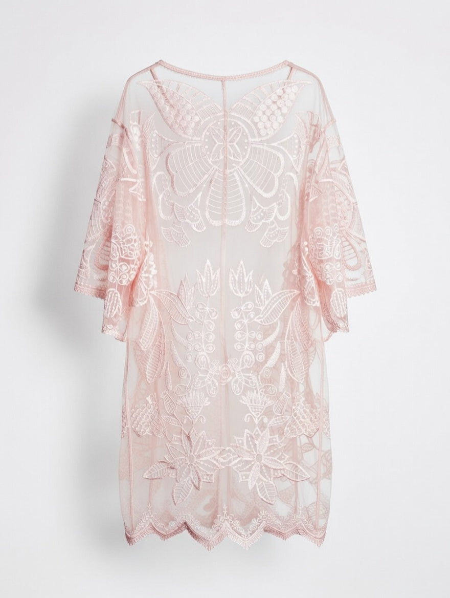 Blossom Sheer Cardigan Light Pink