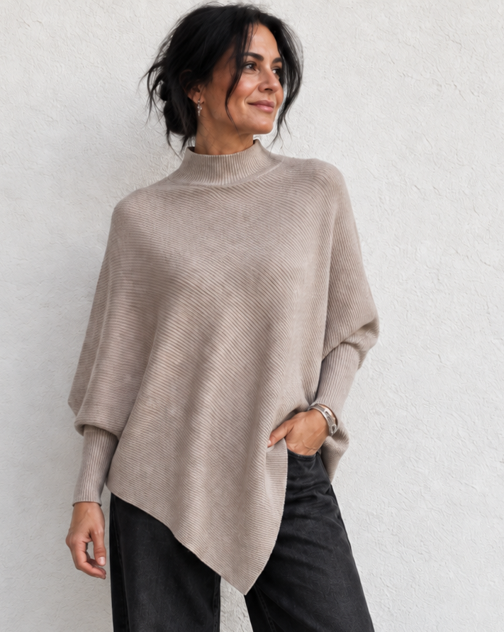 Alanis Asymmetric Jumper Mocha