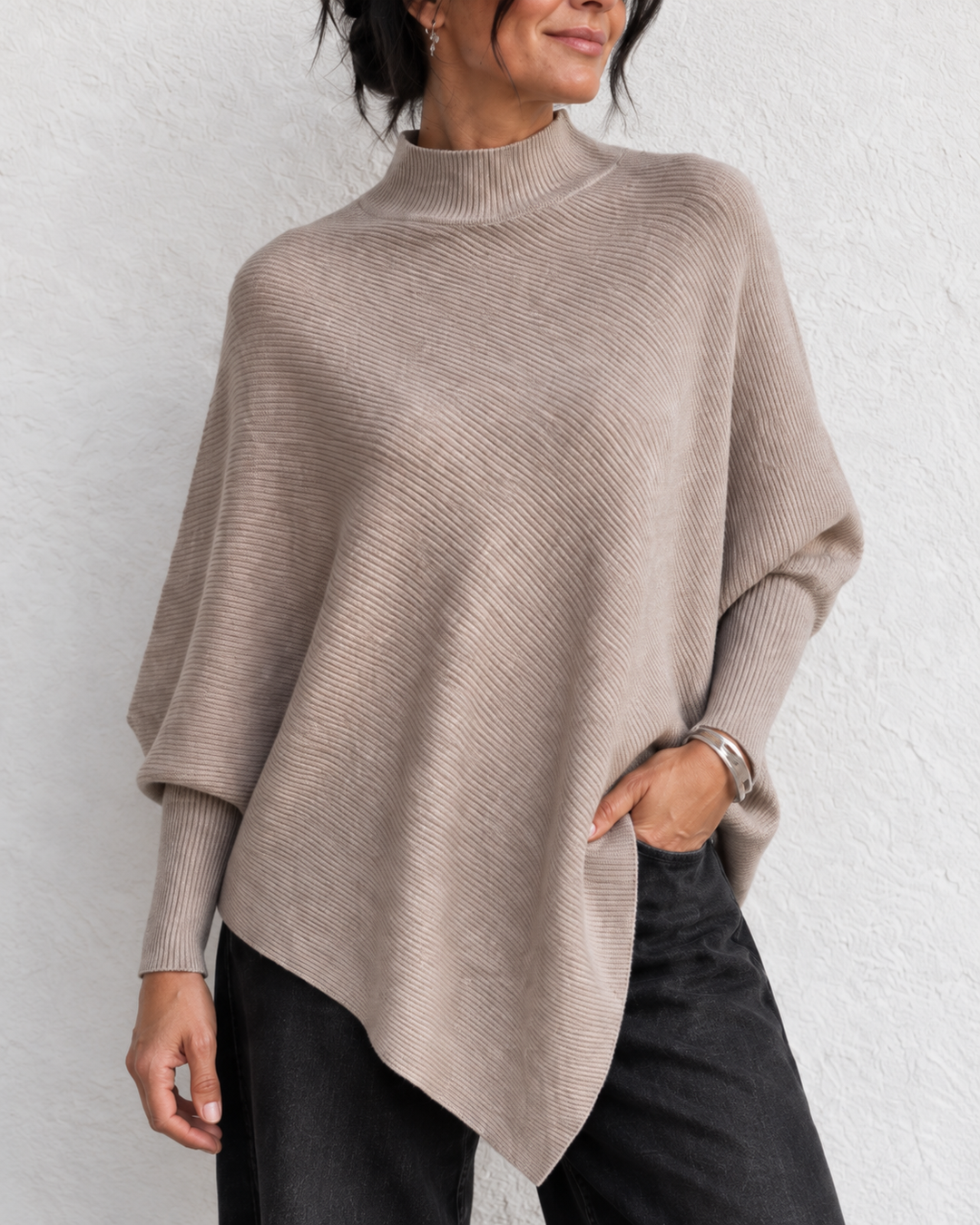Alanis Asymmetric Jumper Mocha