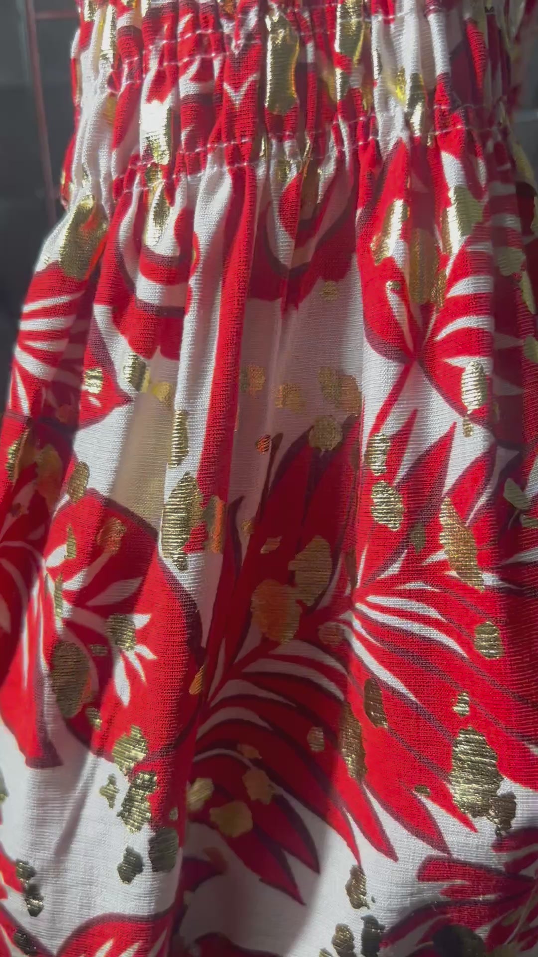 Mara Shirred Maxi Dress Red