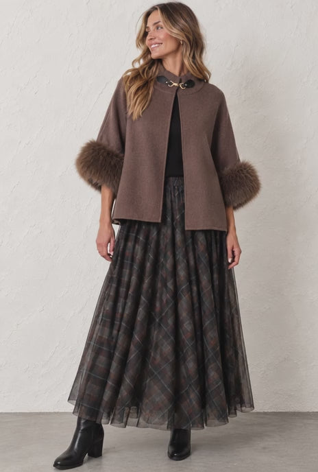Heritage Tulle Skirt Chocolate