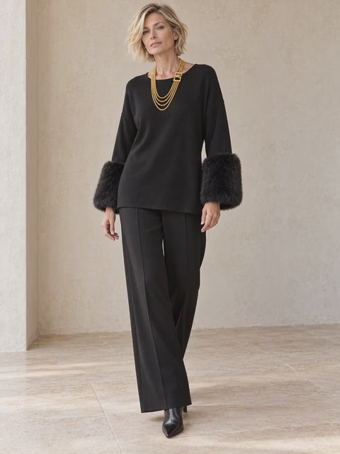 Amalie Luxe Jumper Black