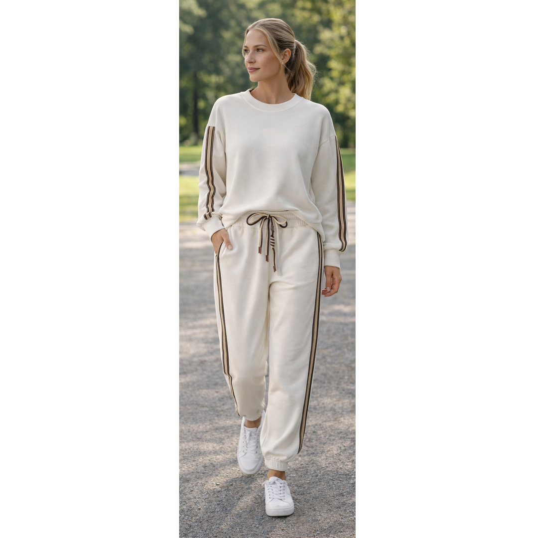 Leonara Leisurewear Set White