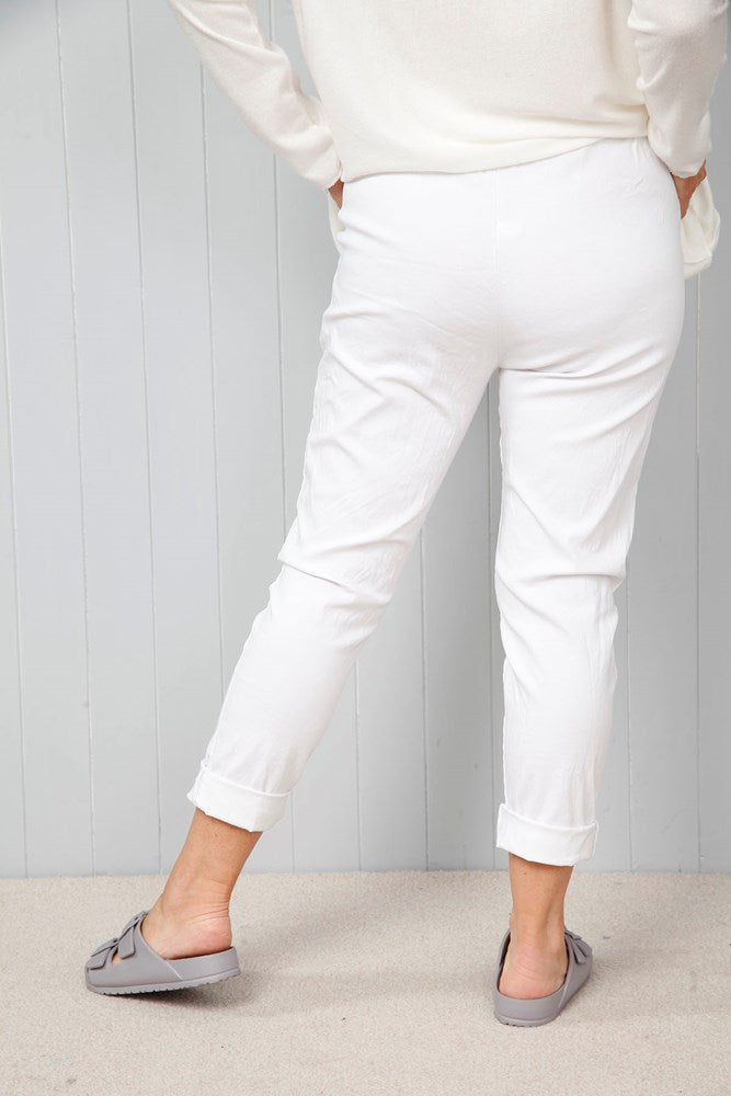 White Plain Magic Pants