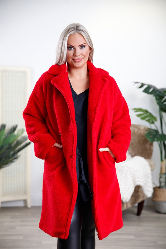 Red Teddy Cosy Coat