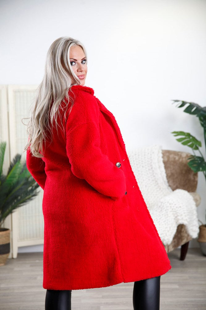 Red Teddy Cosy Coat