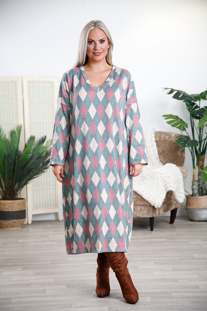 Adelina Argyle Knitted Dress