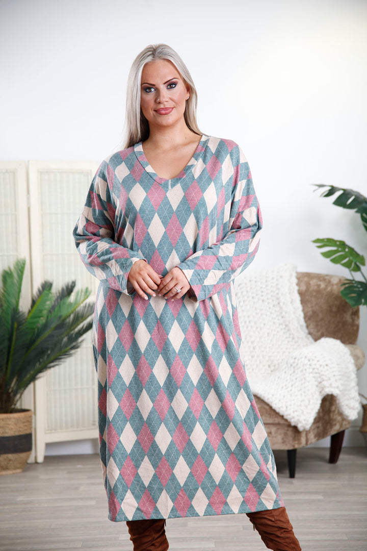 Adelina Argyle Knitted Dress