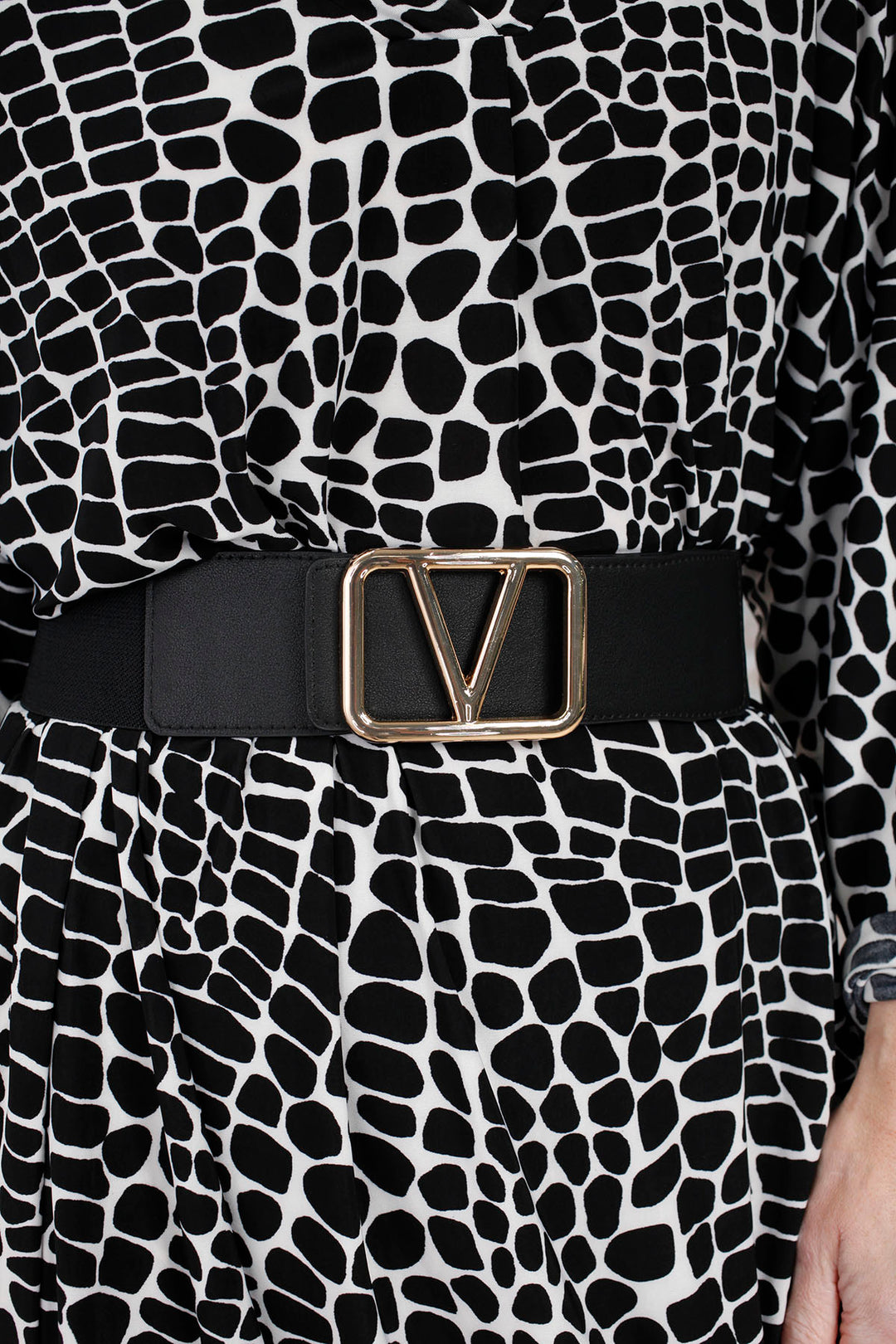 Galentino Stretch Belt Black/Gold