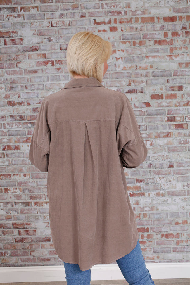 Mocha Connie Cord Shirt