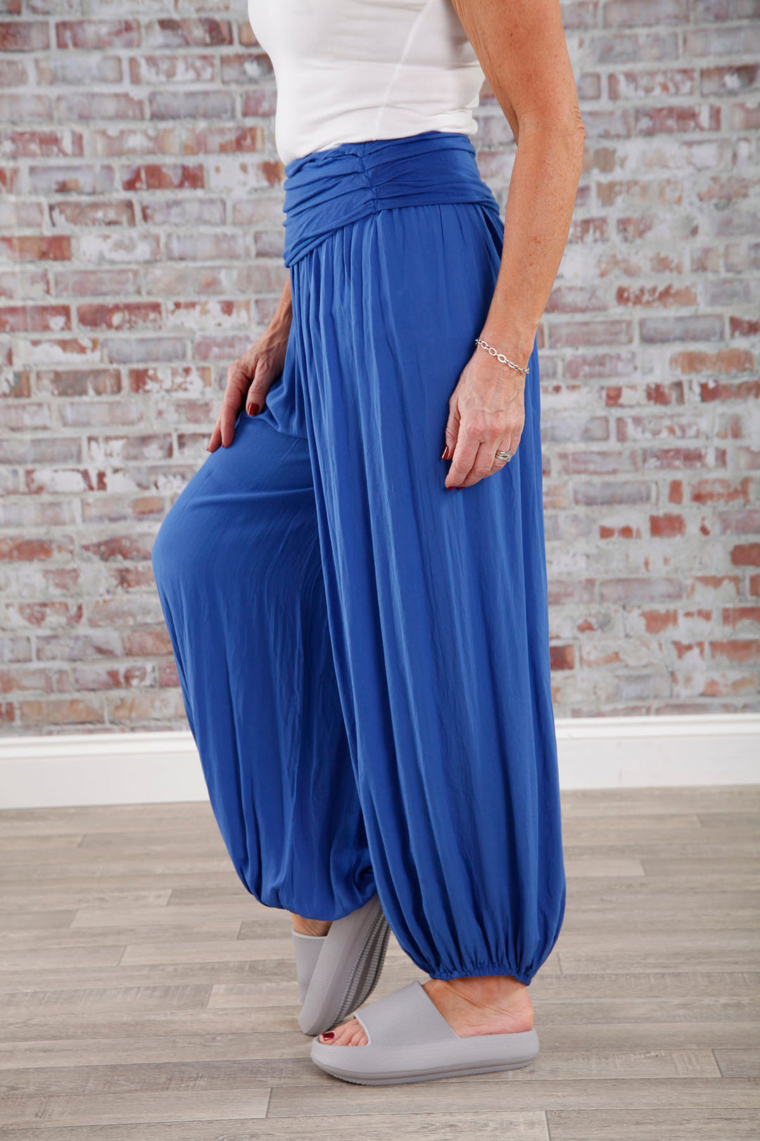 Royal Blue Plain Harem Pants