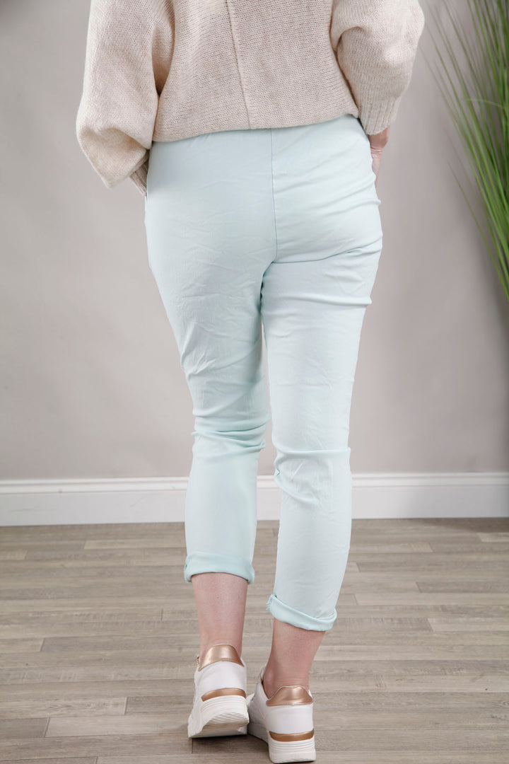 Lurex Tie Magic Pants Mint