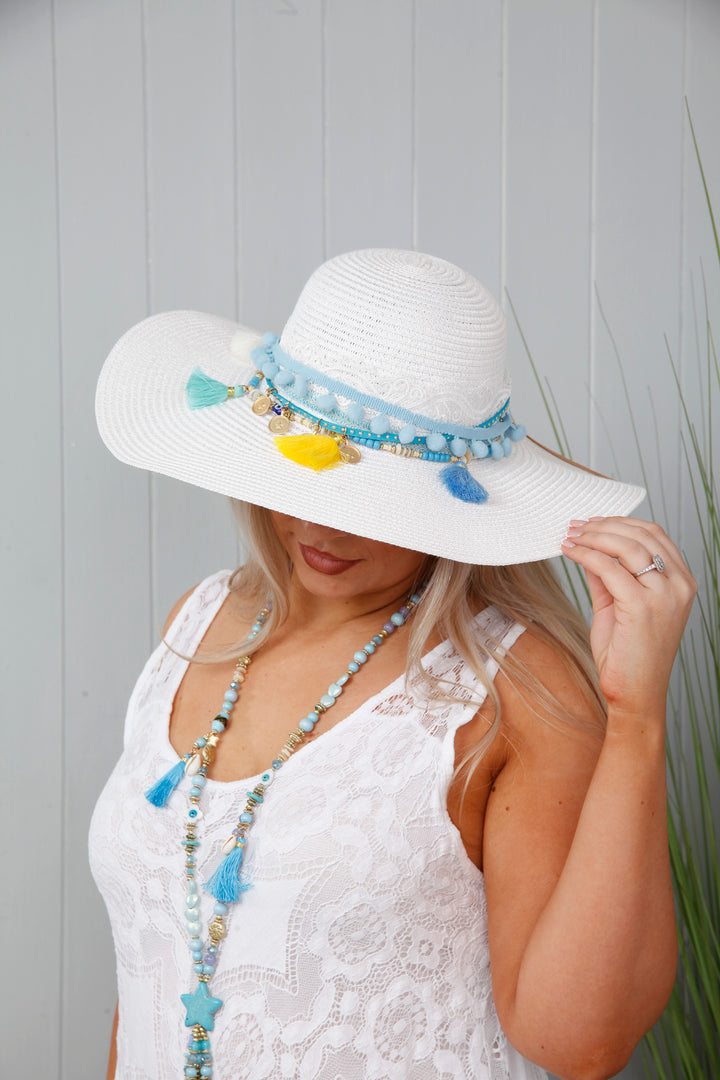 Shellie Straw Hat White
