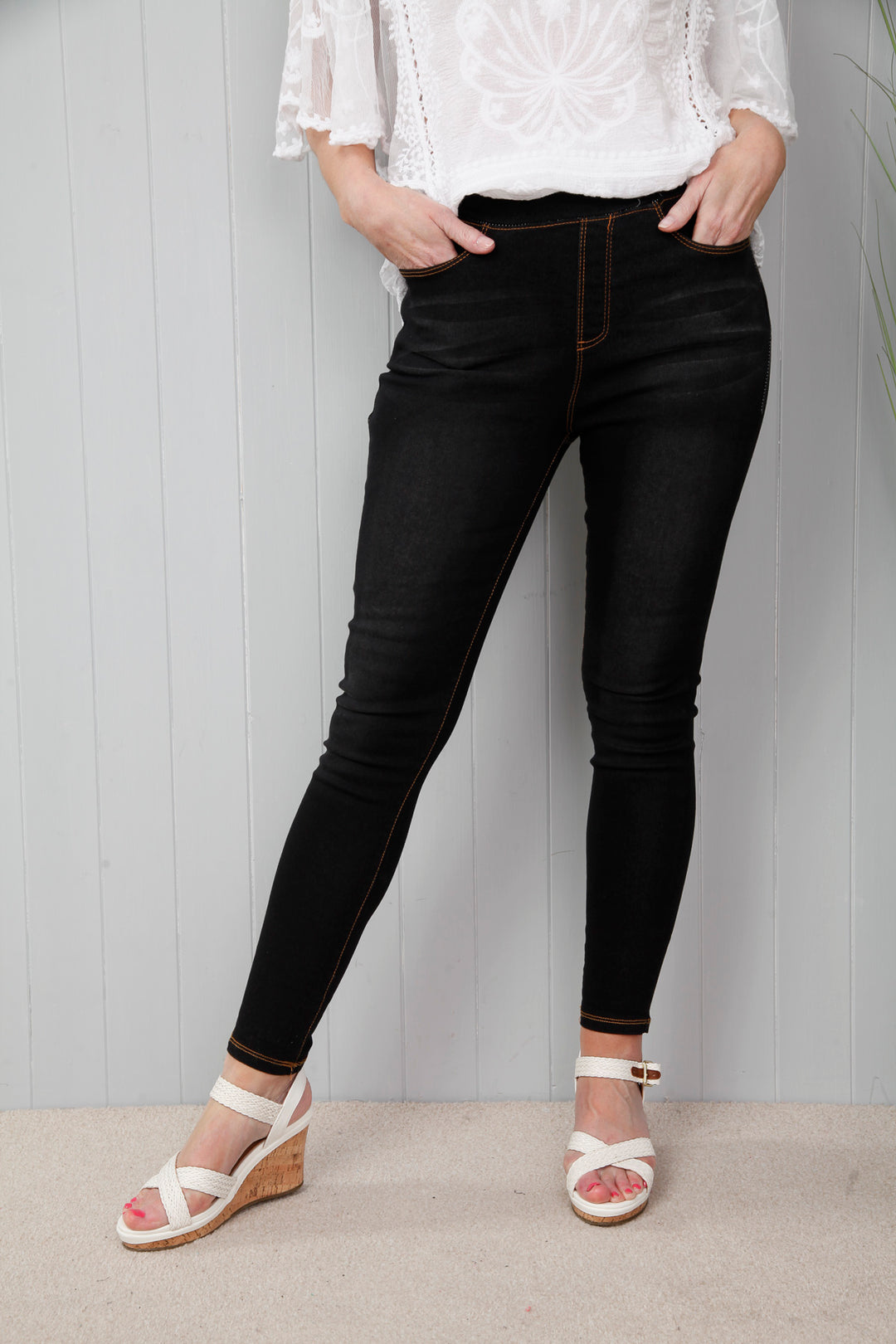 Black Denim Jeggings – Goose Island