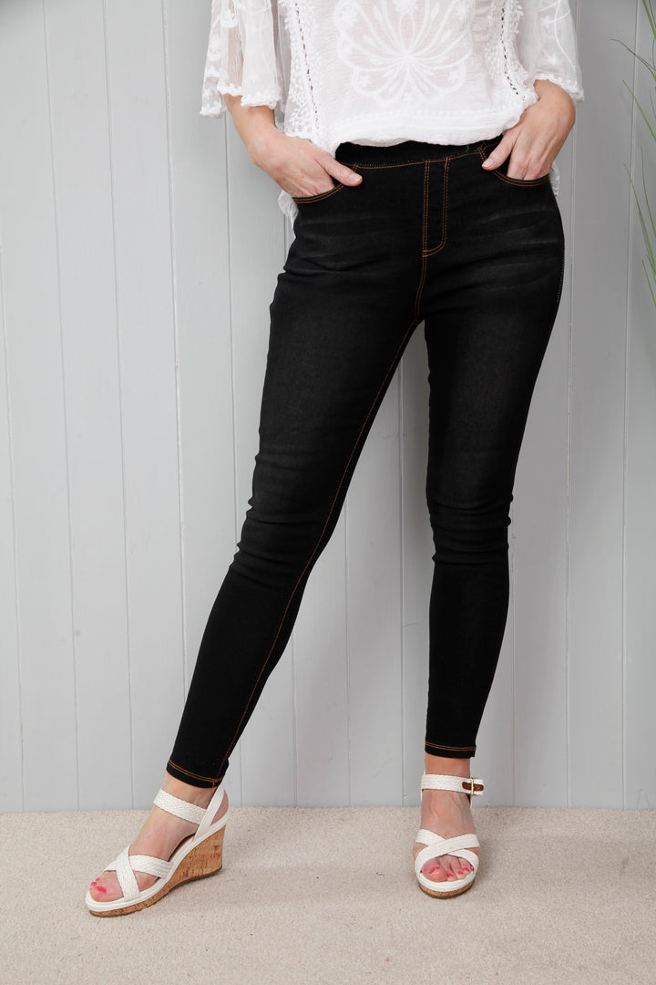 Black Denim Jeggings