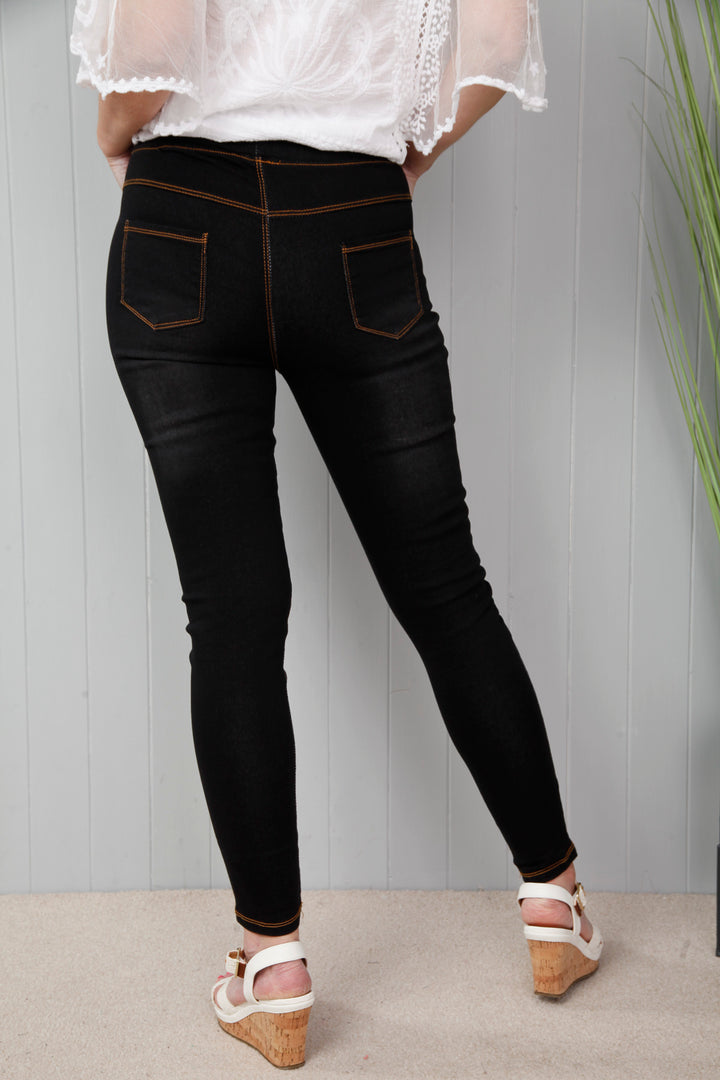 Black Denim Jeggings
