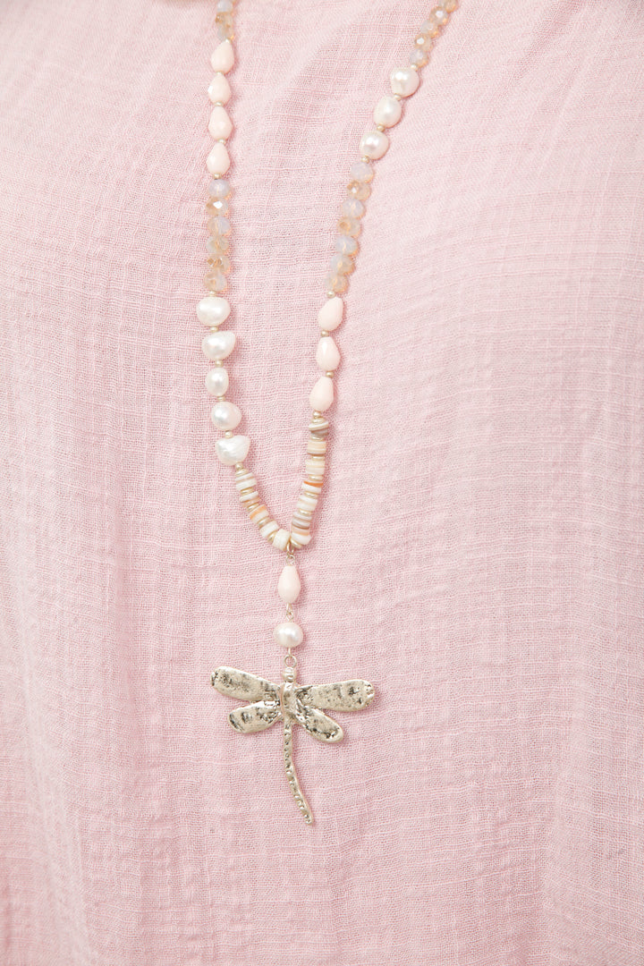Firefly Beaded Necklace Gold