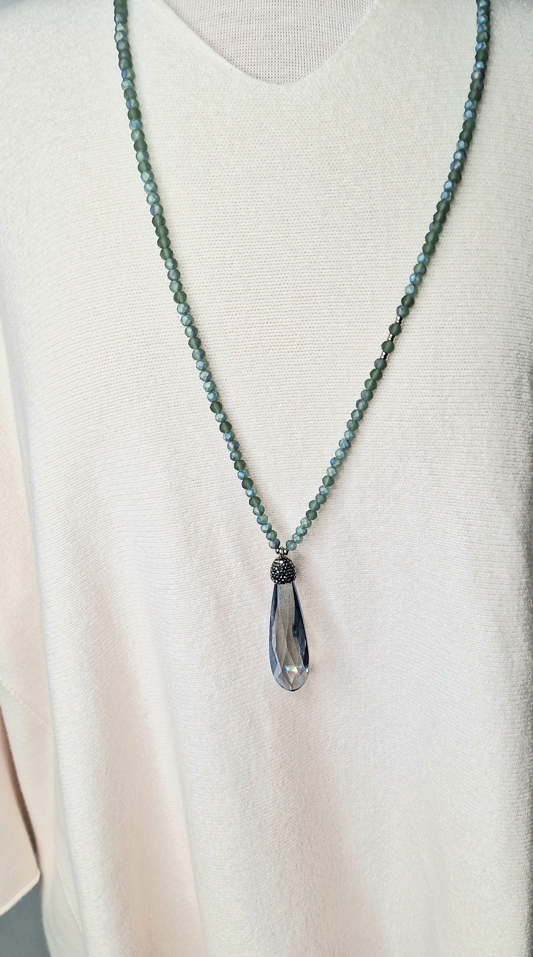 Beaded on sale necklace pendant