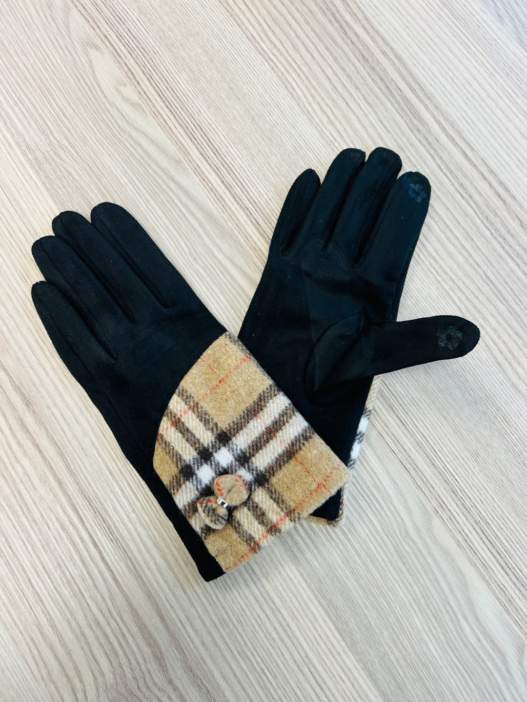 Black Tartan Gloves