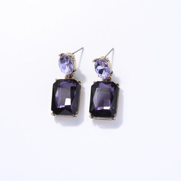 Violet Faceted Gem Earrings