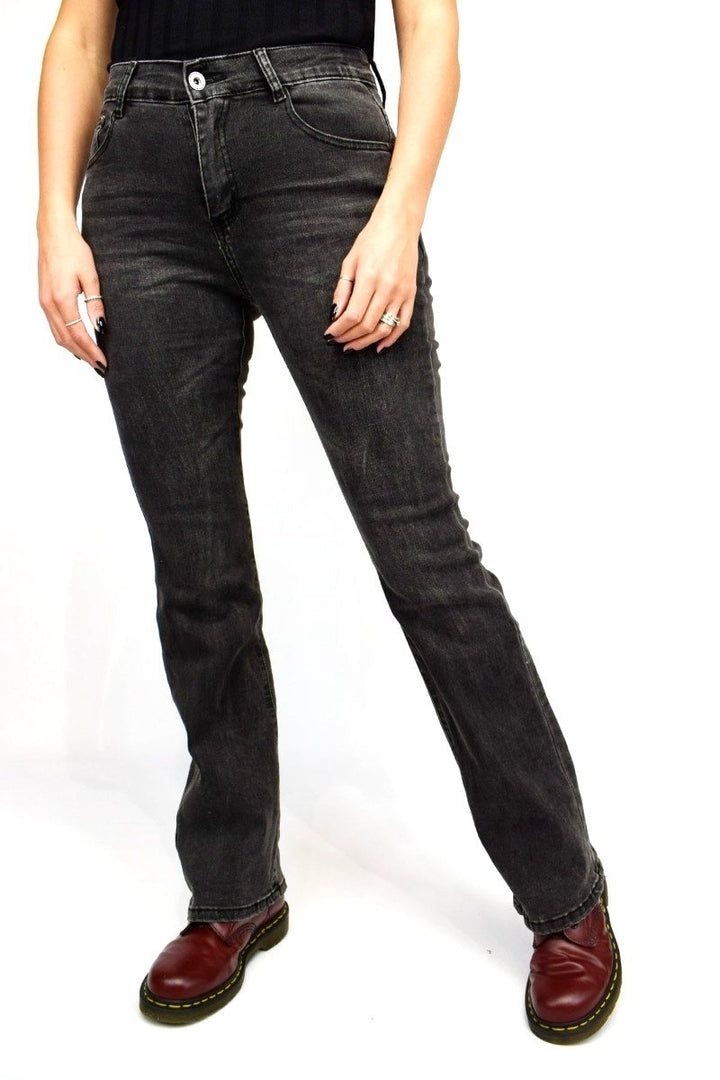 Charcoal Flared Jeans - Goose Island