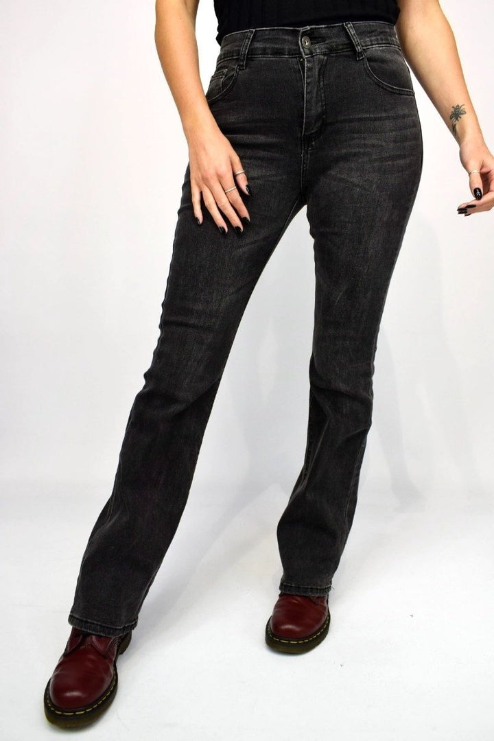 Charcoal Flared Jeans - Goose Island