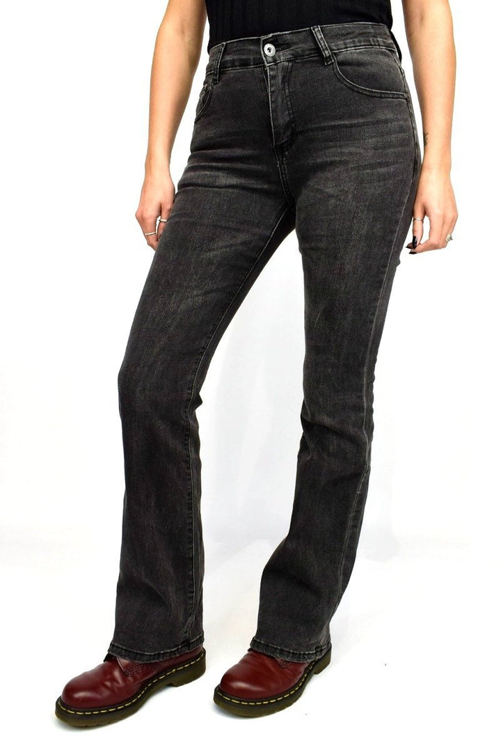 Charcoal Flared Jeans - Goose Island