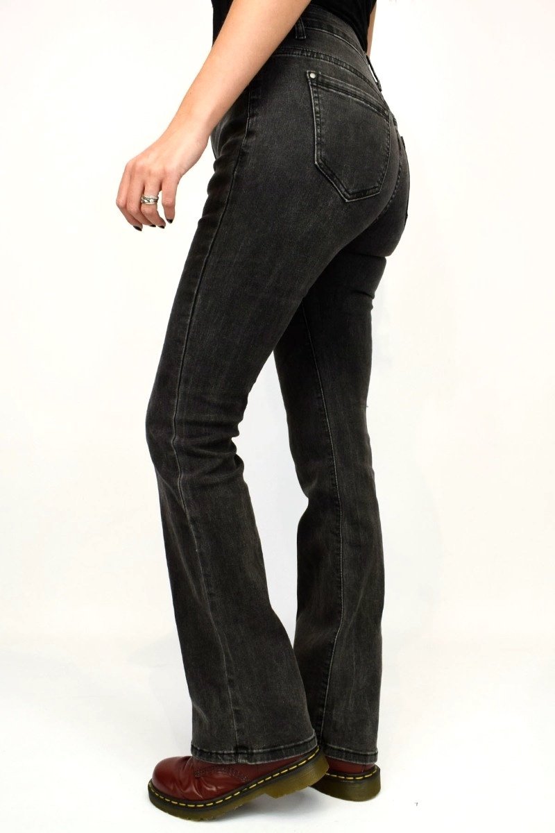 Charcoal Flared Jeans - Goose Island