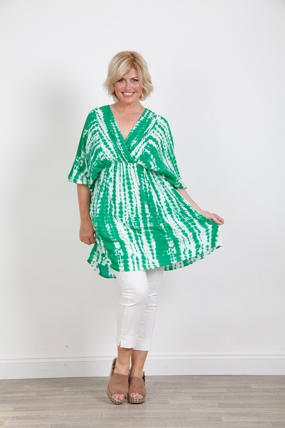 Curve Emerald Arty Print Tunic - Goose Island