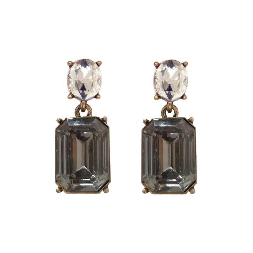 Slate Faceted Gem Earrings
