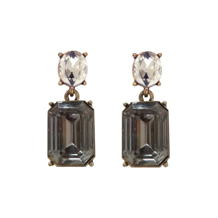 Slate Faceted Gem Earrings