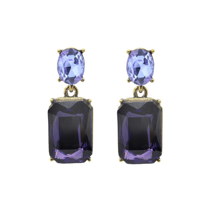 Violet Faceted Gem Earrings