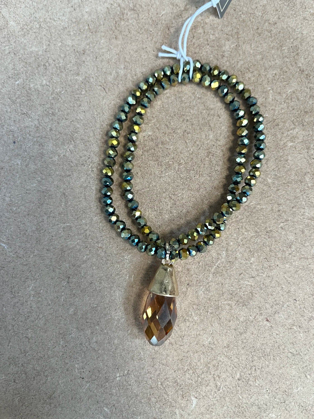 Gold Crystal Pendant Bracelet - Goose Island