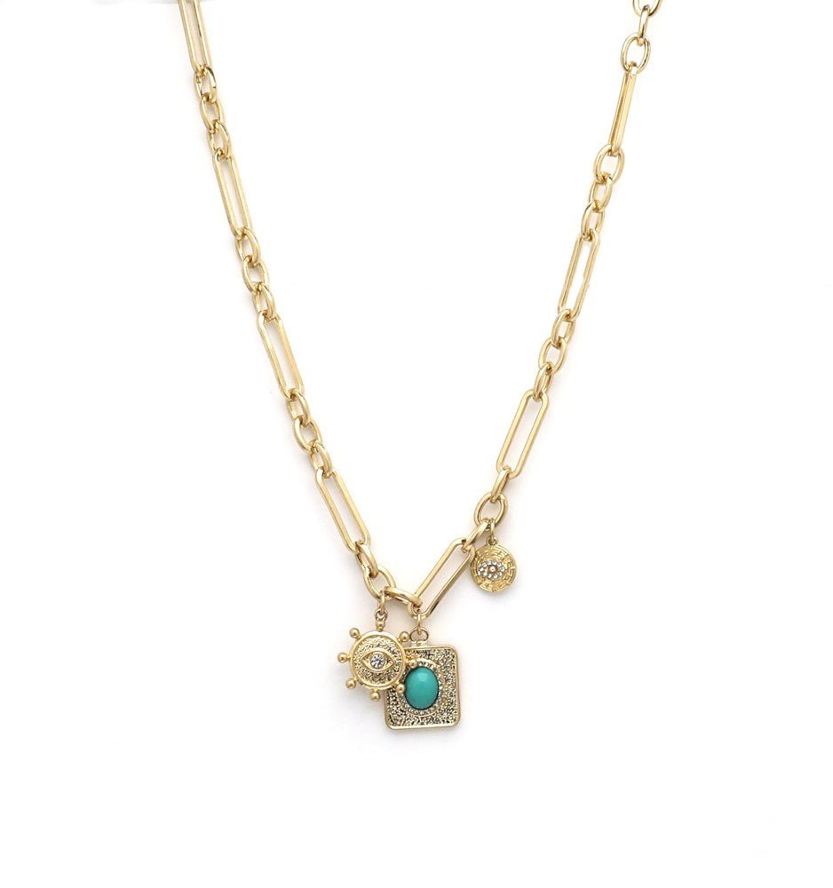 Gold Millie Charm Necklace - Goose Island