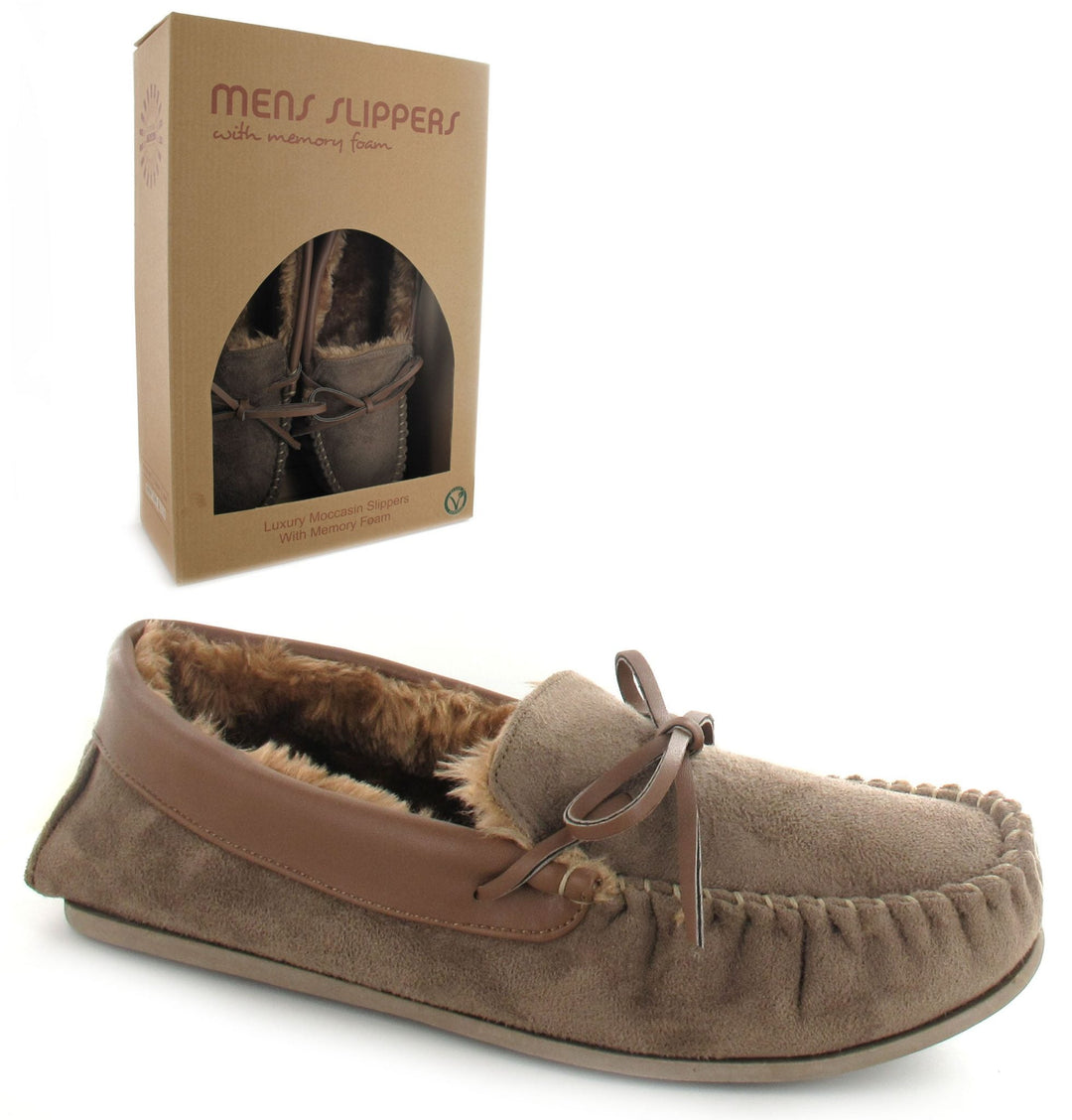 Mocha Clive Moccasin Slippers - Goose Island