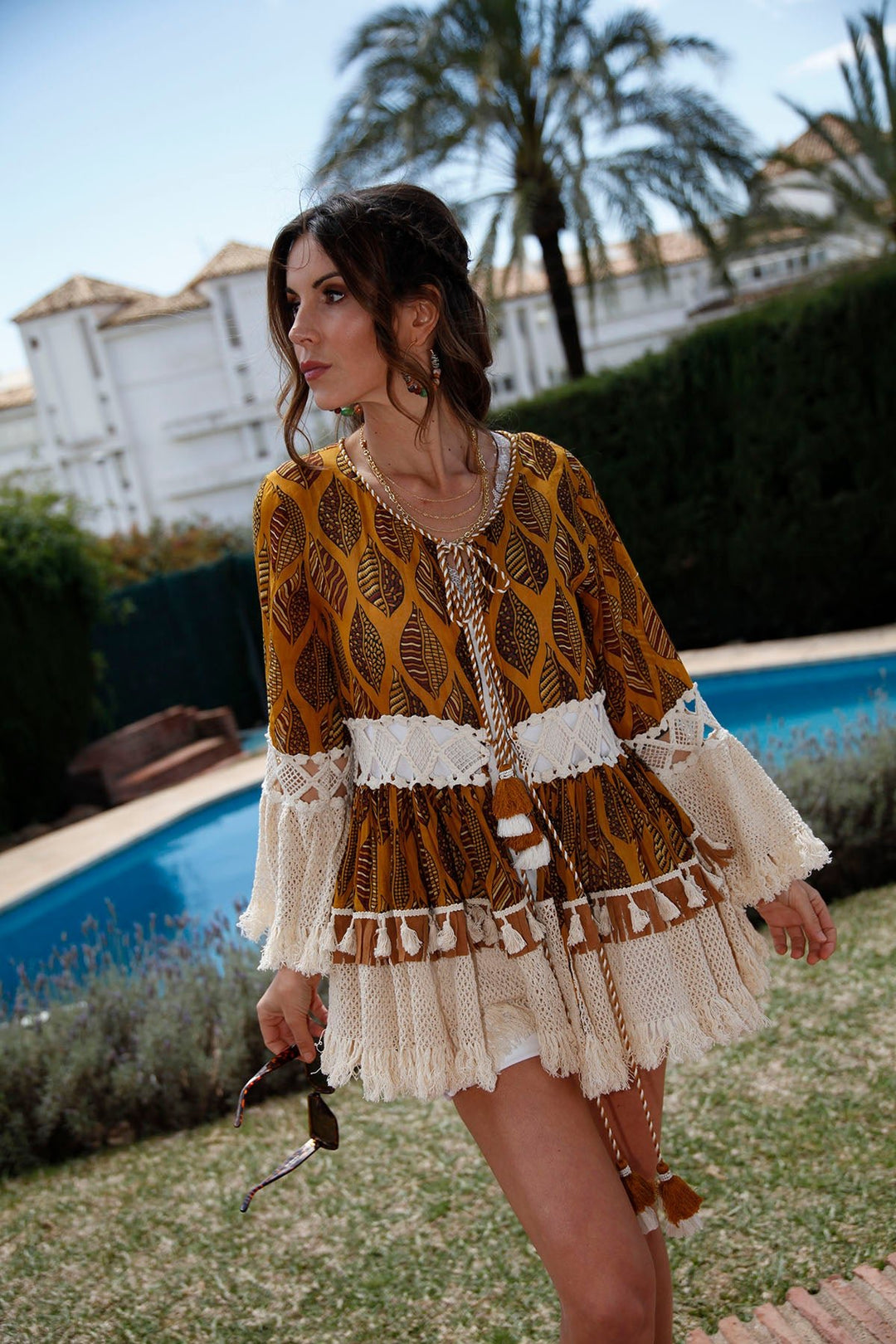 Morocco Golden Leaf Fringe Jacket - Goose Island