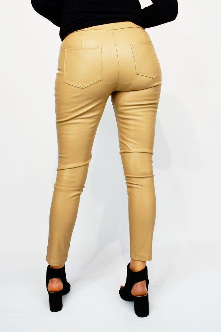PU Button Trousers - Goose Island