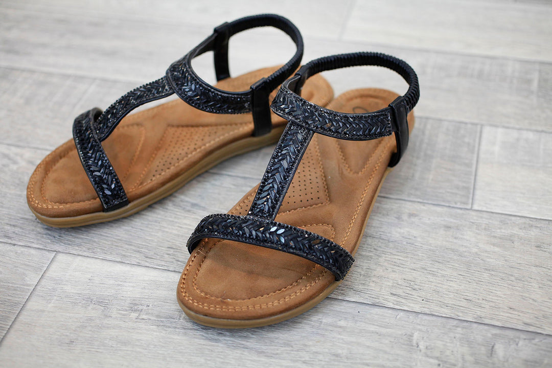 Rachel Sparkle Studded Sandals - Goose Island