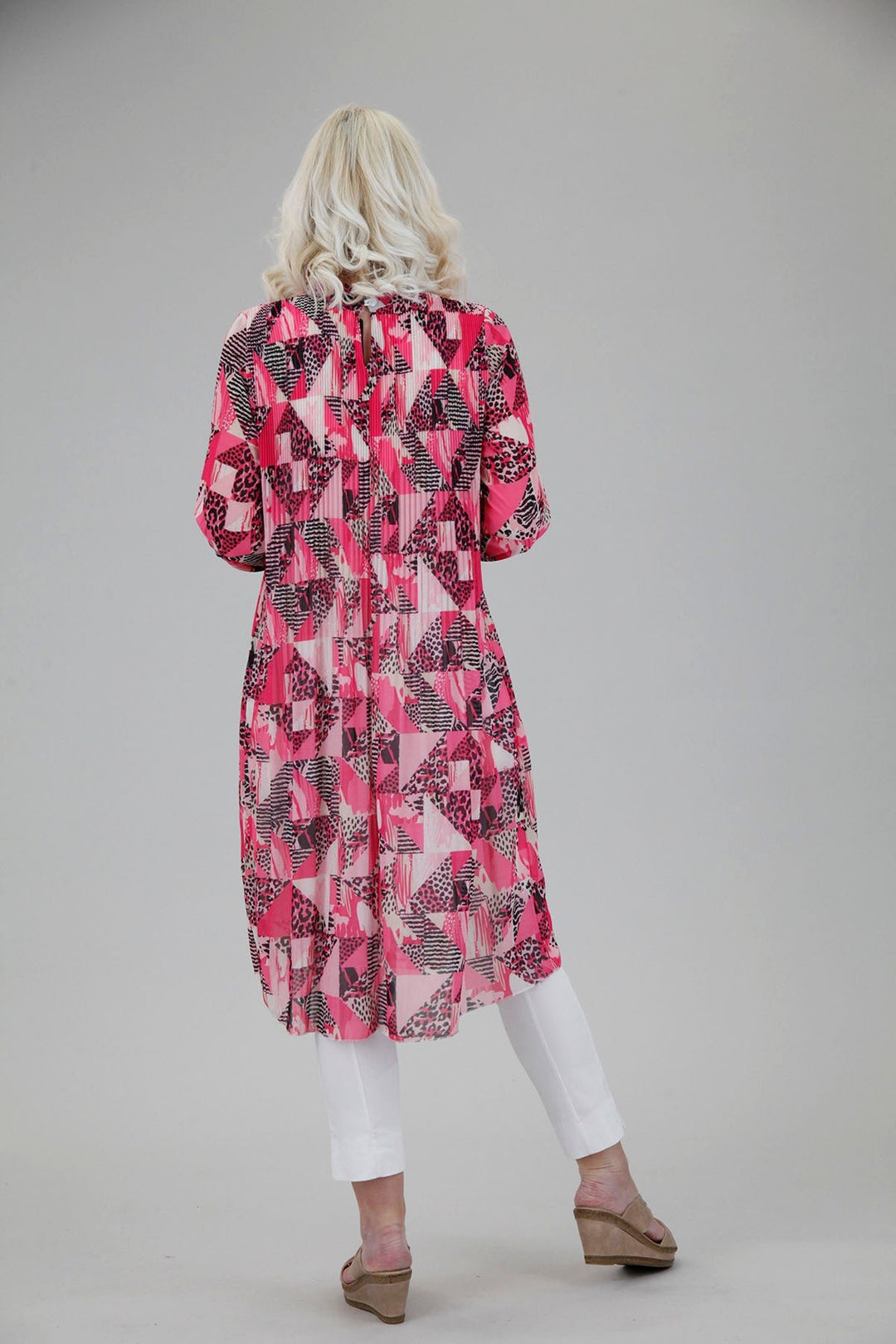 Rio Pink Midaxi Pleat Animal Dress - Goose Island